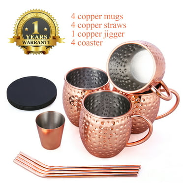 Copper Moscow Mule Mug 87 Gift Box Craft Cocktails Polished 16 Oz Long Lasting Stainless Steel Lined 